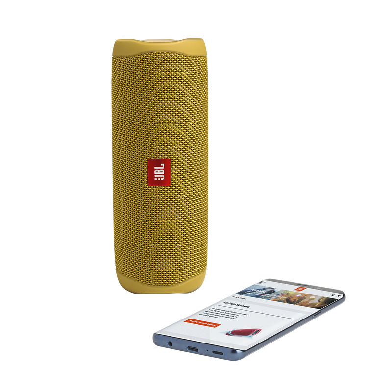 JBL Flip 5 - Mustard Yellow - Portable Waterproof Speaker - Detailshot 2 image number null